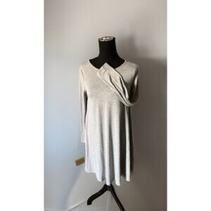BLQ Basiq Jersey Swing Long Sleeves Dress in Heather Gray Size 0
